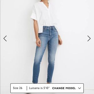 Madewell 10” skinny crop Sheffield wash size 29
